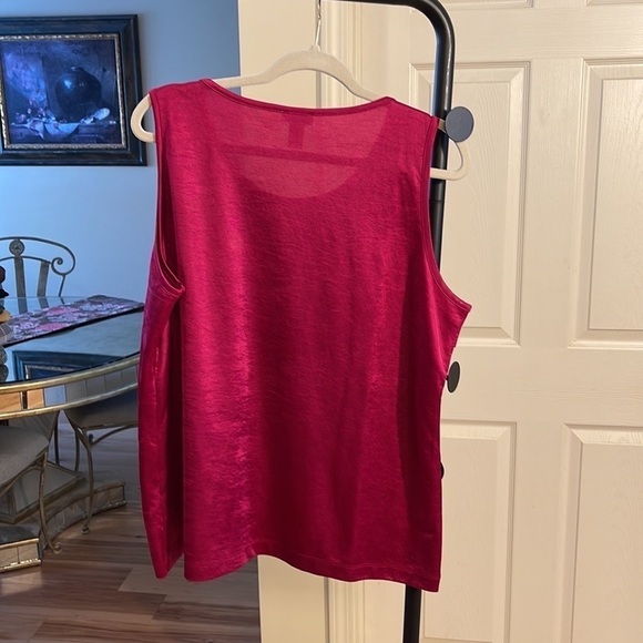 Chico’s Fuchsia Sleeveless Front Tired Top. D3/A - Picture 4 of 6